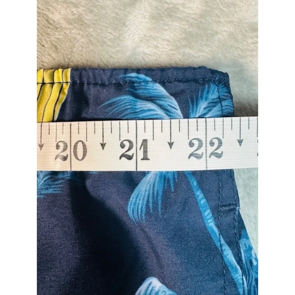 Nautica‎ Swim Trunks Mens XL Blue Tropical Surfboard Palm Tree Board Shorts